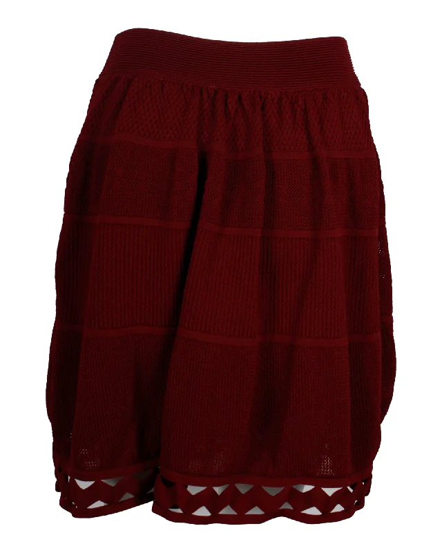 Sandro Bianca Skirt in Red Viscose