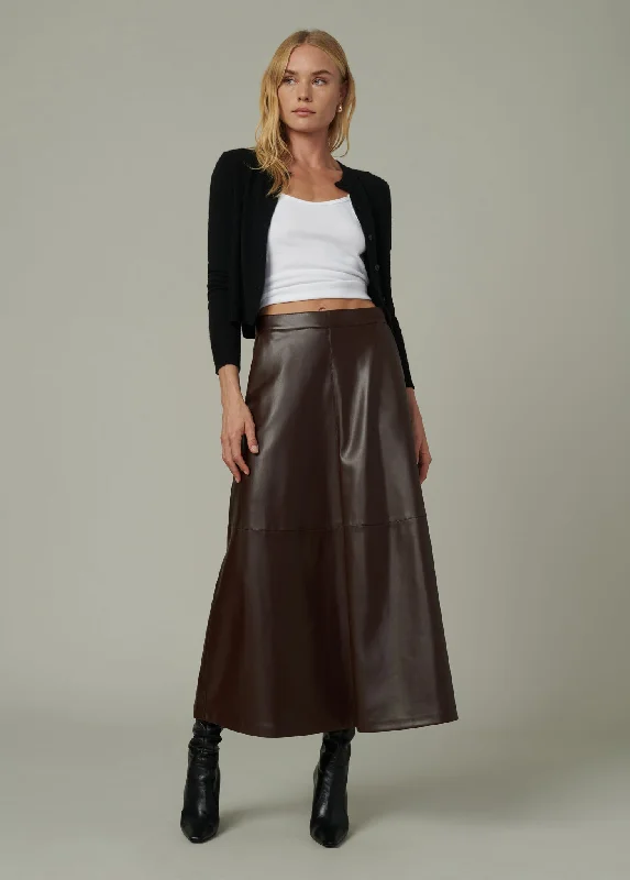 THE TAVI VEGAN LEATHER SKIRT