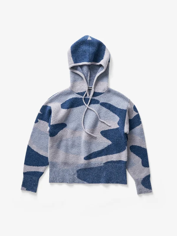 W CHALET HOODIE - Blue Fog Camo