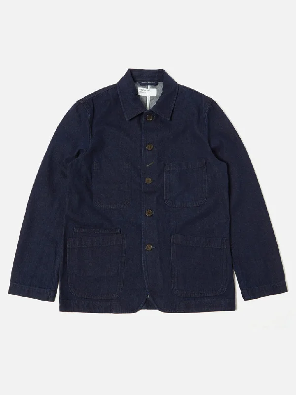 Universal Works Bakers Chore Jacket in Misato Denim Indigo