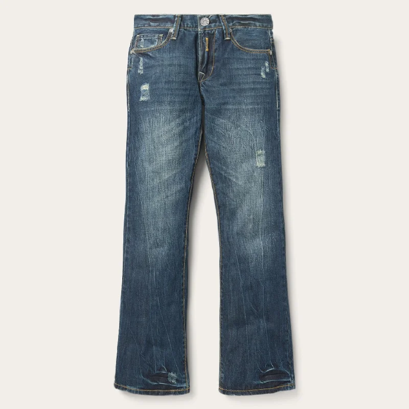 1014 Fit Destructed Dark Wash Jeans