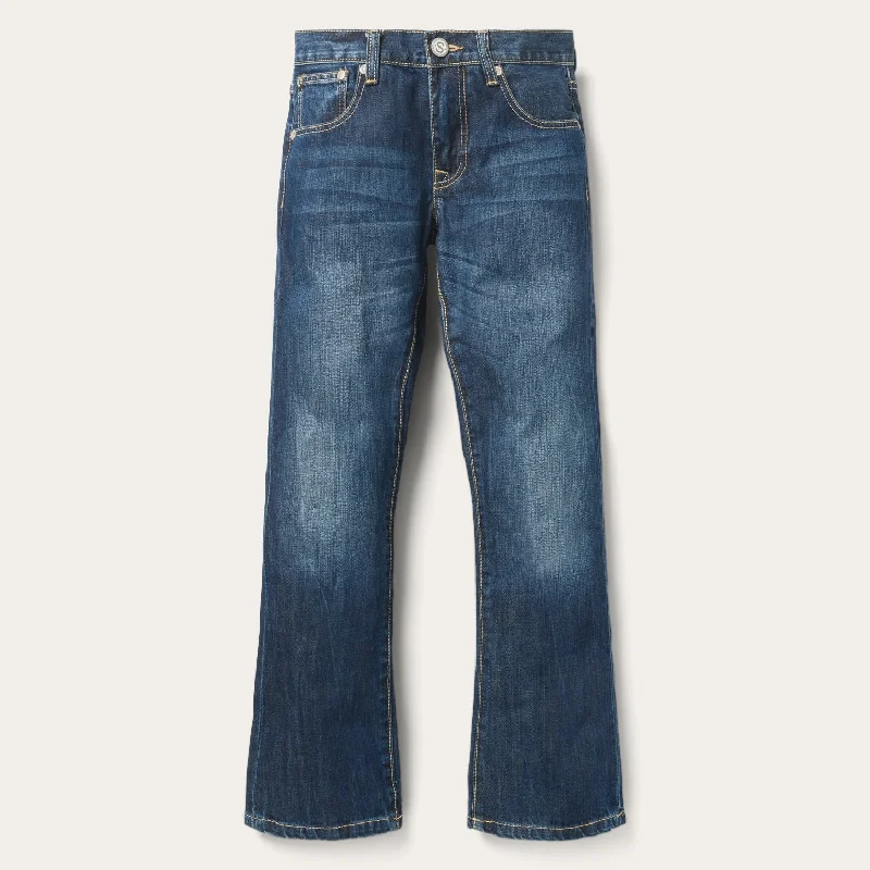 1014 Fit Semi-Destructed Wash Jeans