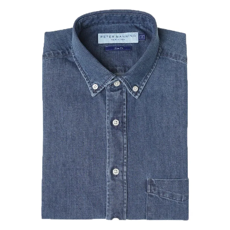 Denim Shirts Slim Fit - Medium Wash