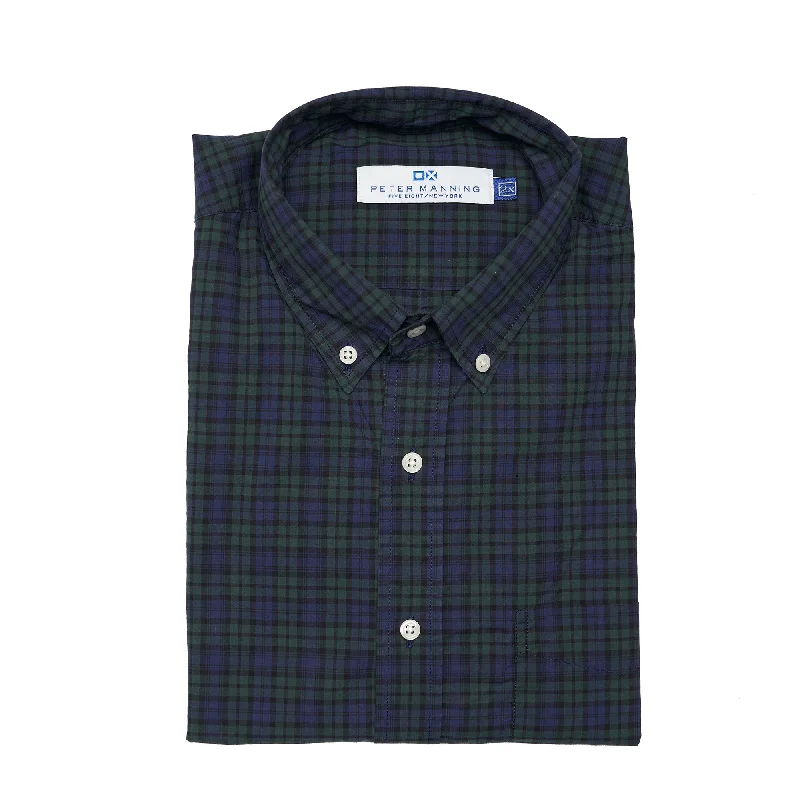 Everyday Stretch Oxford Standard Fit -  Black Watch Plaid