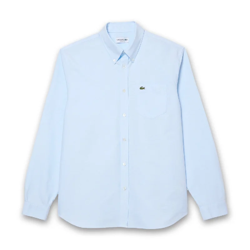 Lacoste - Regular Fit Oxford Shirt in Pale Blue