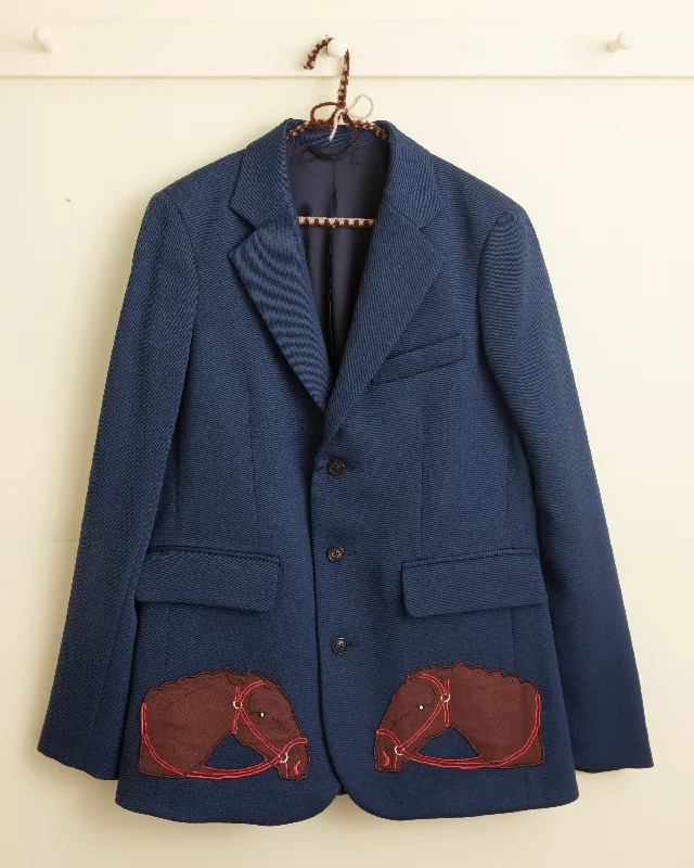 Pony Appliqué Suit Jacket