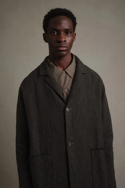 THE FISHMONGER JACKET / TEXTURED CANVAS MOSS