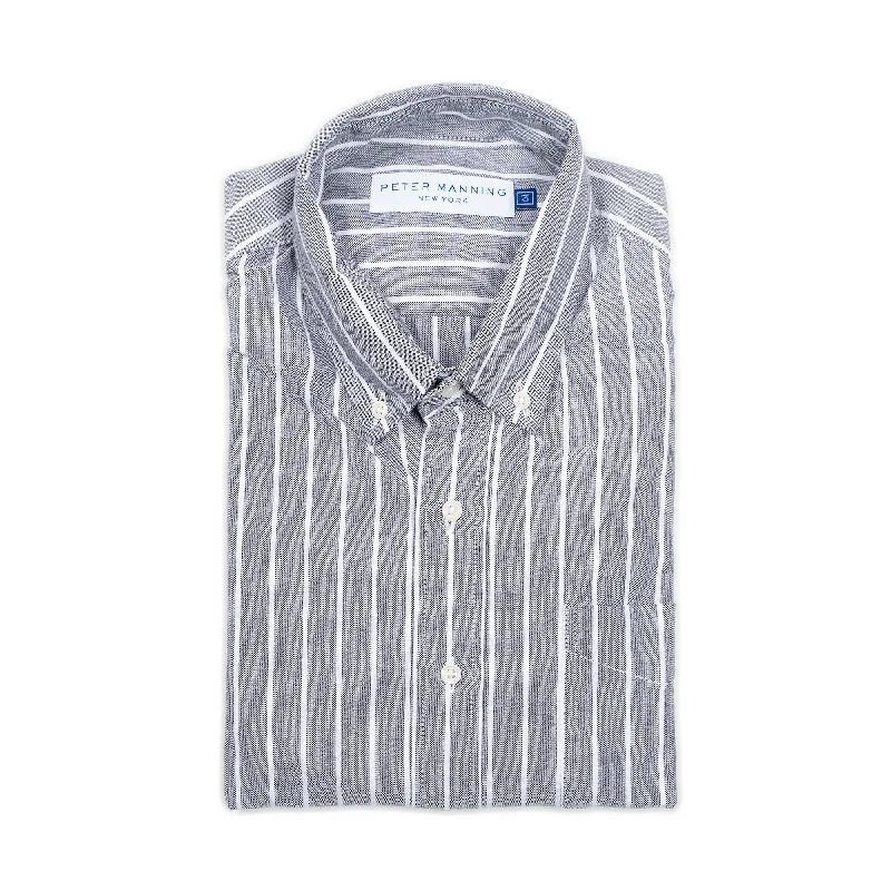 Weekend Oxford Slim Fit - Grey Stripe