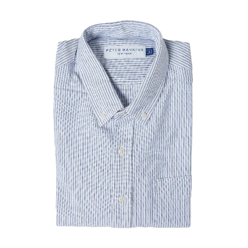 Weekend Oxford Standard Fit - Blue University Stripe