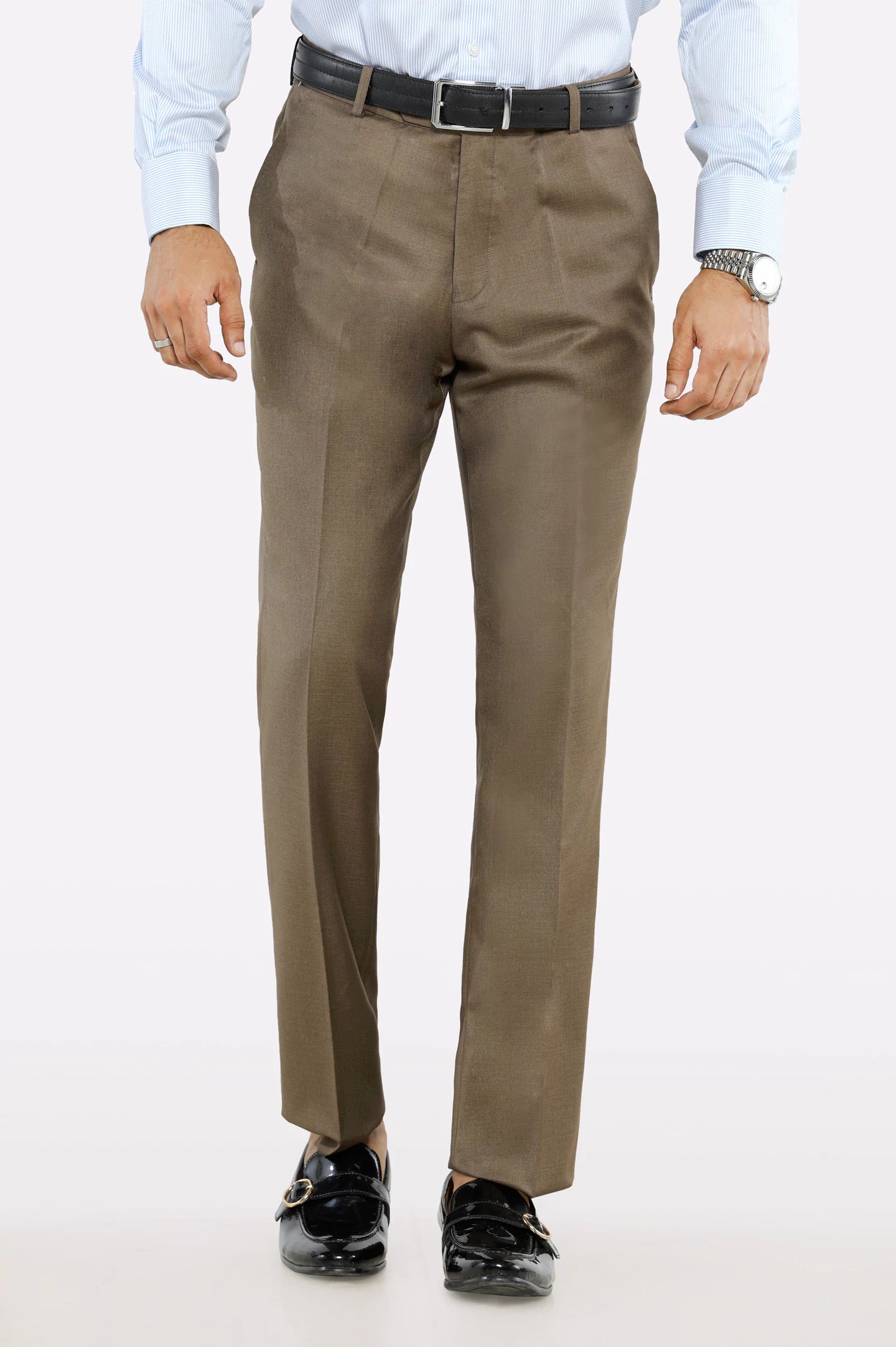 Khaki Regular Fit Formal Trouser