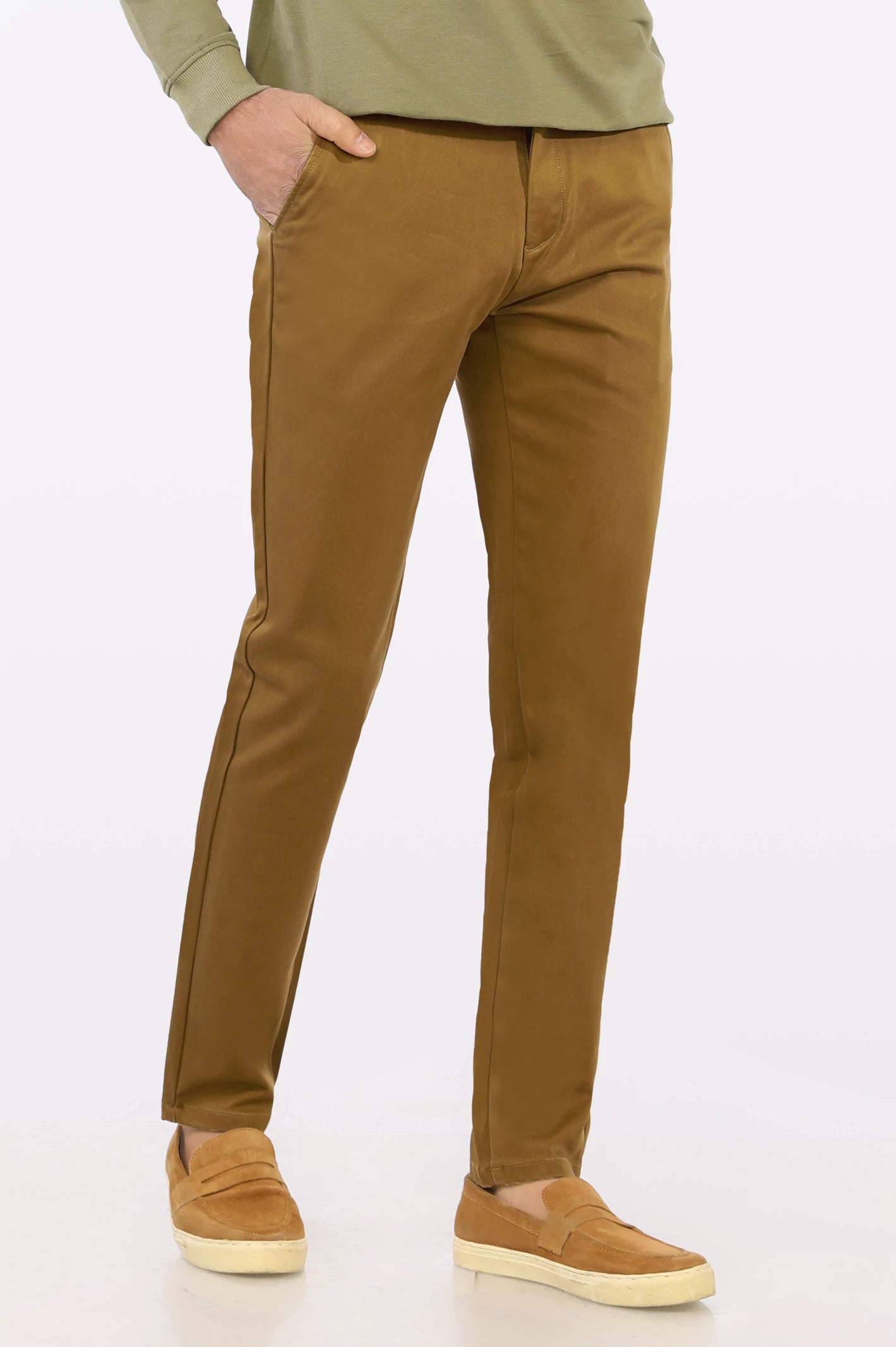 Brown Smart Fit Cotton Chino