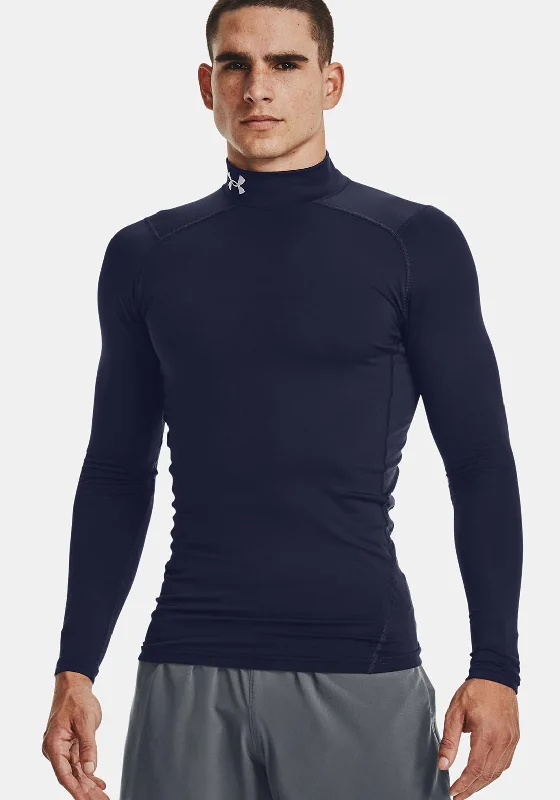 Under Armour Cold Gear Compression Mock Neck Top, Midnight Navy