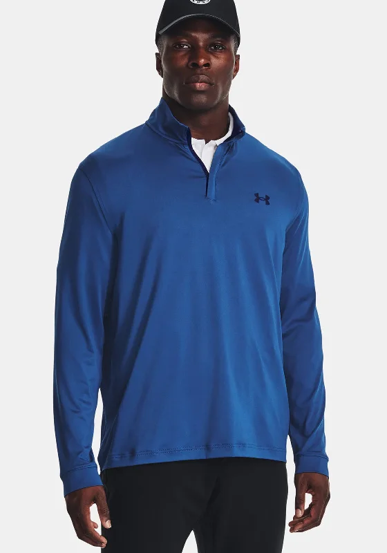 Under Armour Playoff Quarter Zip Top, Blue Mirage