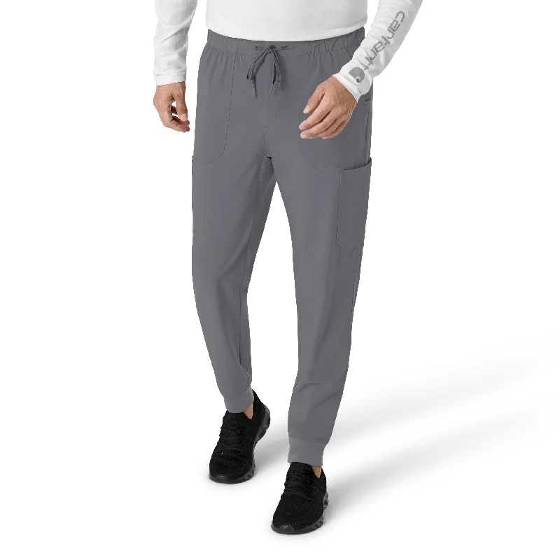 Relaxed Monochrome Look Carhartt Force Cross-Flex Men's Jogger Scrub Pant - Pewter