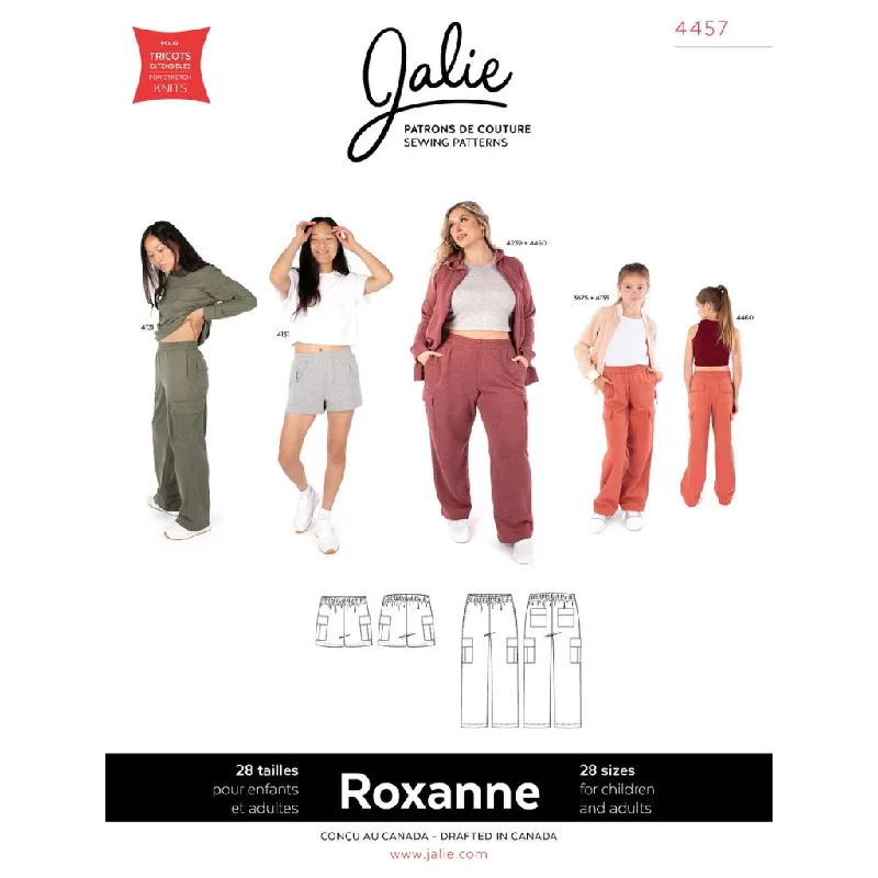 Neutral Patterns Jalie Sewing Patterns Roxanne Cargo Sweatpants and Shorts