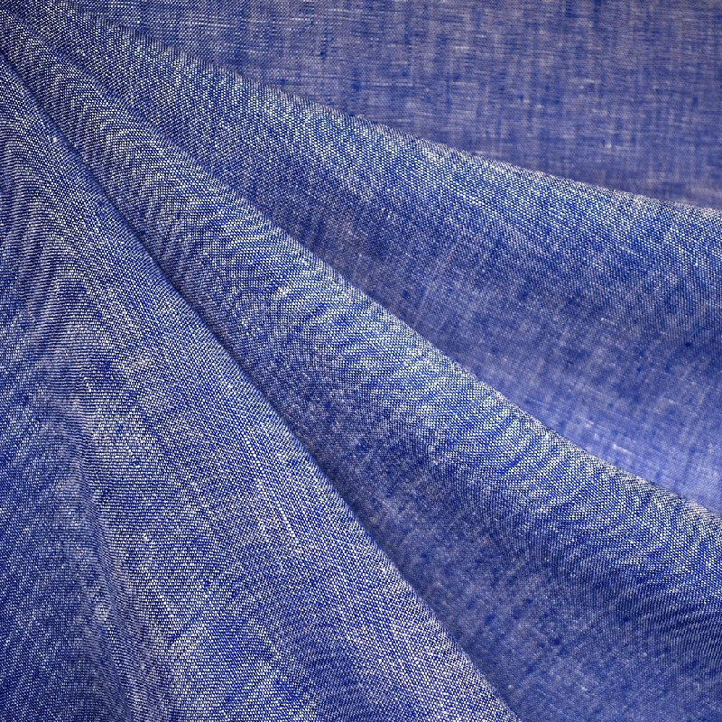 Chic Casualwear Soft Washed Yarn Dye Linen Royal