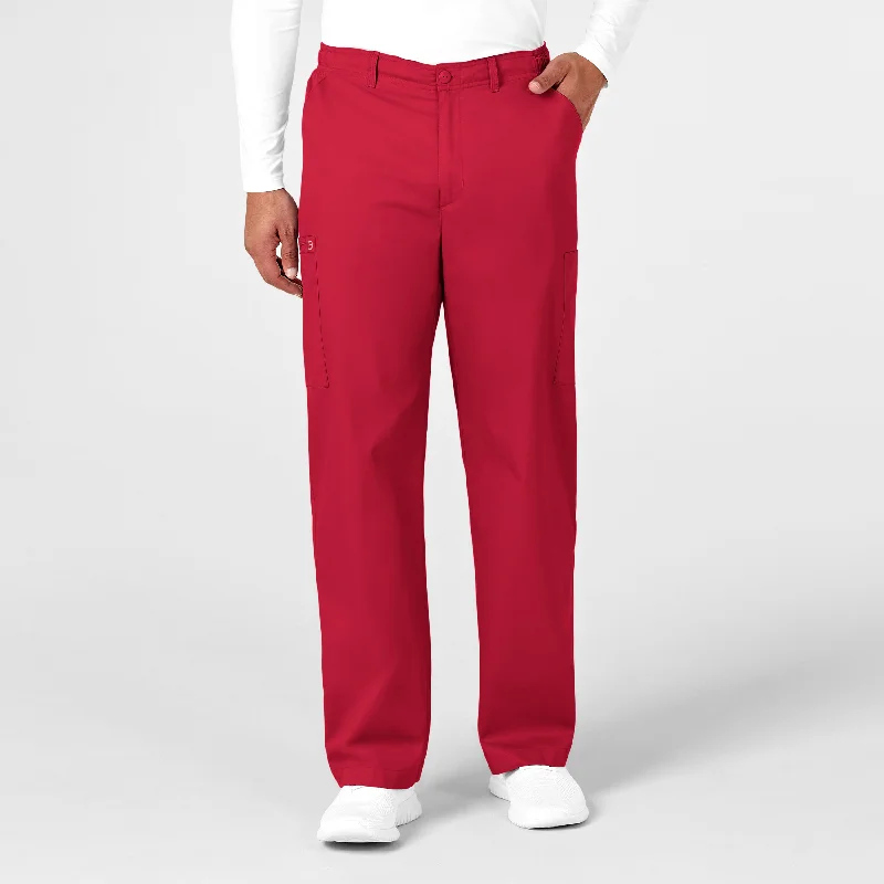 Relaxed Fashion WonderWORK Men's Cargo Scrub Pant - Red